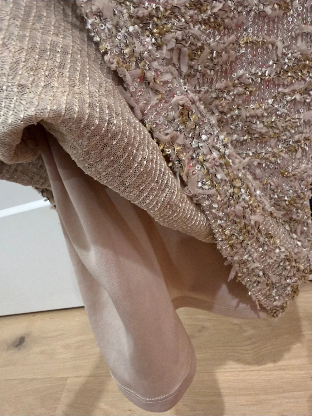 Mango Girls' Champagne Tweed Shift Dress